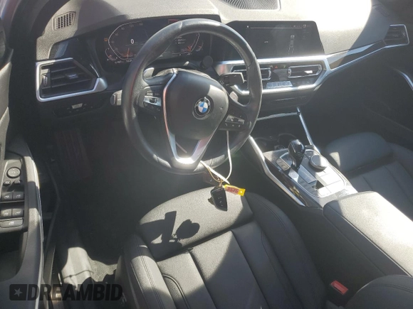 2019 BMW 3 Series 330i with VIN 3MW5R1J56K8B01545, listed as a Copart auction lot 82815374 with 52,655 mi miles and Salvage Title. Bid and sale history available at carsss.com. Image 8.