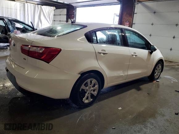 2016 Kia Rio LX with VIN KNADM4A34G6000917, listed as a Copart auction lot 54165495 with 113,272 mi miles and Salvage Title. Bid and sale history available at carsss.com. Image 3.