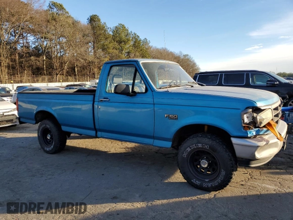 1995 Ford F-150 with VIN 1FTEF15Y4SLB43107, listed as a Copart auction lot 89071835 with 215,831 mi miles and Salvage Title. Bid and sale history available at carsss.com. Image 4.