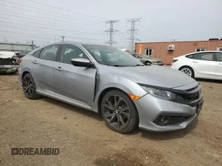 2019 Honda Civic Sport with VIN 2HGFC2F8XKH517042, listed as a Copart auction lot 51226175 with 45,419 mi miles and Salvage Title. Bid and sale history available at DreamBid. Image 4.