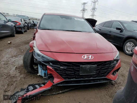2023 Hyundai Elantra N Line z VIN KMHLR4AF9PU498016, wystawiony jako Copart lot #52012365 z przebiegiem 20 521 mil mil oraz Szkoda całkowita • Salvage title. Historia ofert i sprzedaży dostępna na DreamBid. Obrazek 5.