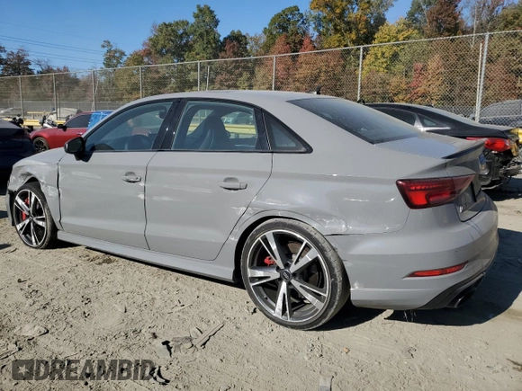 2019 Audi RS 3 with VIN WUABWGFF8KA907686, listed as a Copart auction lot 75947394 with 50,794 mi miles and Salvage title. Bid and sale history available at DreamBid. Image 2.