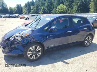 2016 Nissan LEAF SV with VIN 1N4BZ0CP8GC313903, listed as a Copart auction lot 62558645 with 38,319 mi miles and Salvage title. Bid and sale history available at DreamBid. Image 1.