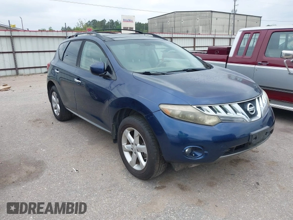 2009 Nissan Murano S with VIN JN8AZ18UX9W004840, listed as a IAAI auction lot 42040378 with 150,667 mi miles. Bid and sale history available at carsss.com. Image 1.