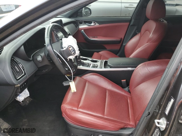 2021 Kia Stinger GT with VIN KNAE35LC2M6089778, listed as a Copart auction lot 67711054 with 76,690 mi miles and Salvage Title. Bid and sale history available at carsss.com. Image 7.