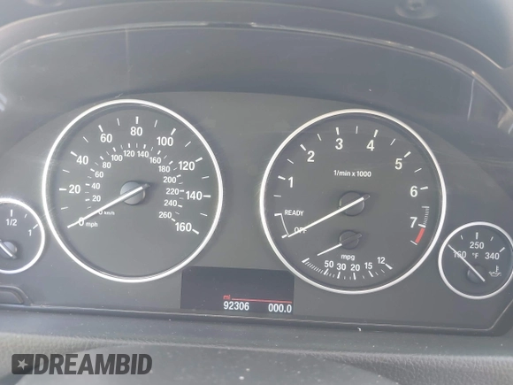 2014 BMW 3 Series 320i with VIN WBA3B1C51EK131063, listed as a IAAI auction lot 42043086 with 92,306 mi miles. Bid and sale history available at carsss.com. Image 7.