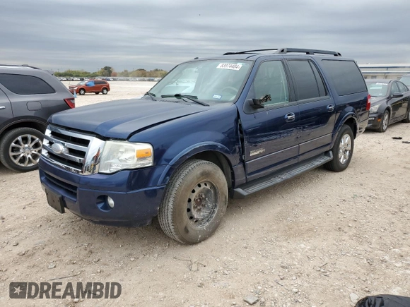 2008 Ford Expedition Max SSV z VIN 1FMFK15588LA14734, wystawiony jako Copart lot #83974404 z przebiegiem 205 662 mil mil oraz Szkoda całkowita • Salvage title. Historia ofert i sprzedaży dostępna na DreamBid. Obrazek 1.