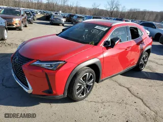 2020 Lexus UX with VIN JTHX9JBH1L2034257, listed as a Copart auction lot 45630823 with 27,044 mi miles. Bid and sale history available at carsss.com. Image 1.