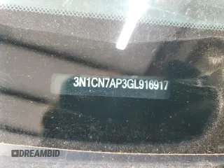 2016 Nissan Versa SV z VIN 3N1CN7AP3GL916917, wystawiony jako Copart lot #55994285 z przebiegiem Nie podano mil oraz Szkoda całkowita • Salvage title. Historia ofert i sprzedaży dostępna na DreamBid. Obrazek 13.