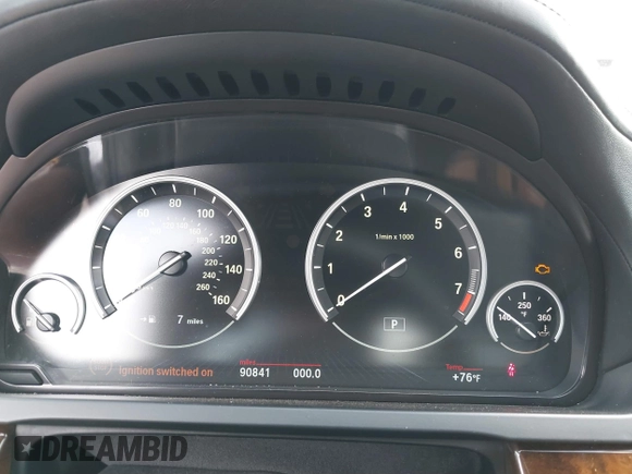 2013 BMW 7 Series 750Li with VIN WBAYE8C55DD133178, listed as a IAAI auction lot 41509860 with 90,841 mi miles and . Bid and sale history available at DreamBid. Image 7.