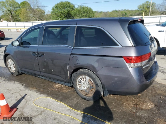2015 Honda Odyssey LX with VIN 5FNRL5H25FB009675, listed as a Copart auction lot 53030325 with 154,319 mi miles and Salvage Title. Bid and sale history available at carsss.com. Image 2.