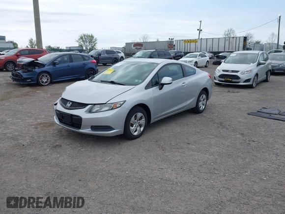 2013 Honda Civic Cpe LX with VIN 2HGFG3B58DH519509, listed as a IAAI auction lot 42056018 with 80,453 mi miles. Bid and sale history available at carsss.com. Image 2.