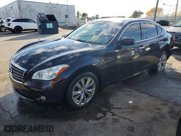 2012 Infiniti M37 with VIN JN1BY1AR5CM393479, listed as a Copart auction lot 77598814 with 174,932 mi miles and Salvage Title. Bid and sale history available at carsss.com. Image 1.