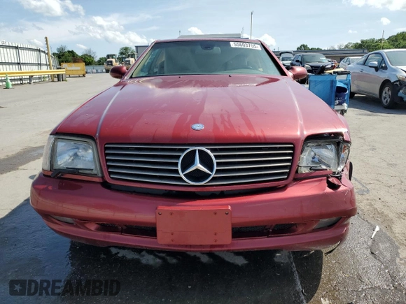 2001 Mercedes-Benz SL 500 with VIN WDBFA68F51F197134, listed as a Copart auction lot 55603755 with 115,826 mi miles and Salvage title. Bid and sale history available at DreamBid. Image 5.