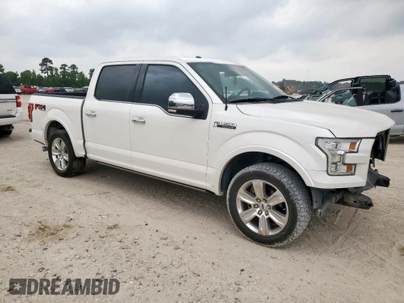 2015 Ford F-150 XL with VIN 1FTEW1CFXFFB33025, listed as a Copart auction lot 57898255 with 63,344 mi miles and Salvage title. Bid and sale history available at DreamBid. Image 4.
