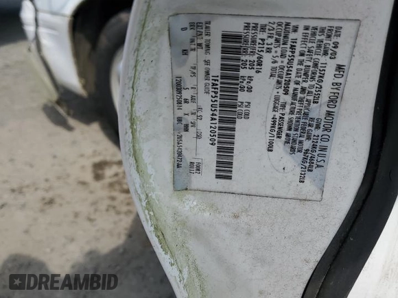 2004 Ford Taurus SES with VIN 1FAFP55U54A120509, listed as a Copart auction lot 61226285 with 270,891 mi miles and Salvage title. Bid and sale history available at DreamBid. Image 12.