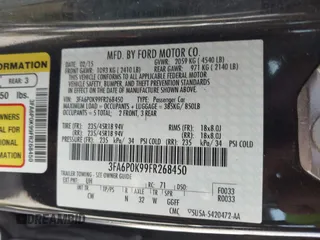 2015 Ford Fusion Titanium with VIN 3FA6P0K99FR268450, listed as a IAAI auction lot 41805513 with 202,009 mi miles. Bid and sale history available at carsss.com. Image 9.