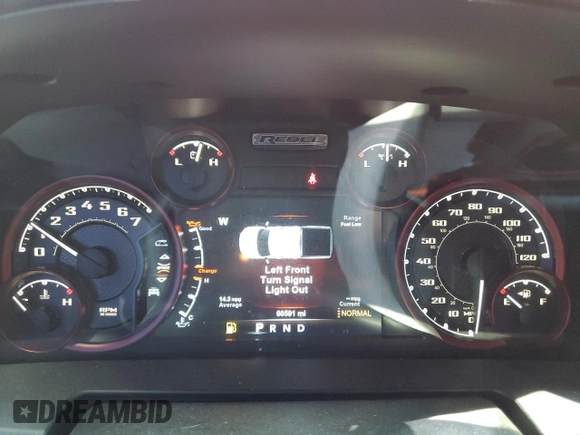 2018 Ram 1500 Rebel with VIN 1C6RR7YT2JS197612, listed as a Copart auction lot 60062745 with 60,591 mi miles and Salvage title. Bid and sale history available at DreamBid. Image 9.