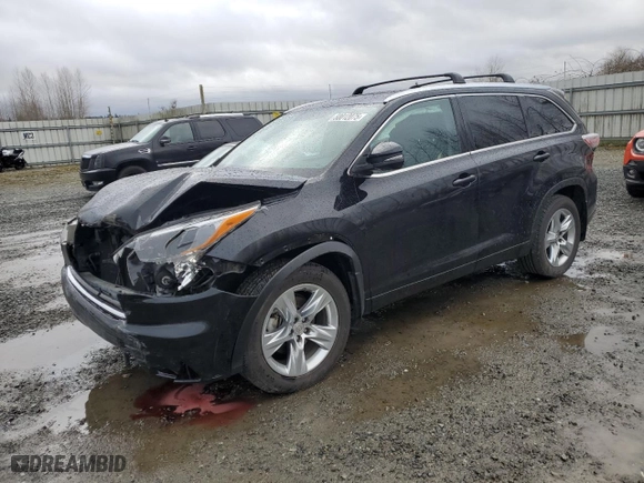 2015 Toyota Highlander Limited with VIN 5TDDKRFH7FS216348, listed as a Copart auction lot 50012075 with 103,298 mi miles and Salvage Title. Bid and sale history available at carsss.com. Image 1.