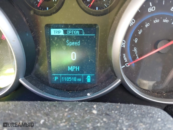 2015 Chevrolet Cruze LT with VIN 1G1PC5SB6F7172091, listed as a IAAI auction lot 41763186 with 118,518 mi miles. Bid and sale history available at carsss.com. Image 7.