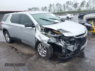2019 Chevrolet Traverse LS with VIN 1GNERFKW8KJ287107, listed as a IAAI auction lot 41855151 with 97,328 mi miles. Bid and sale history available at carsss.com. Image 1.