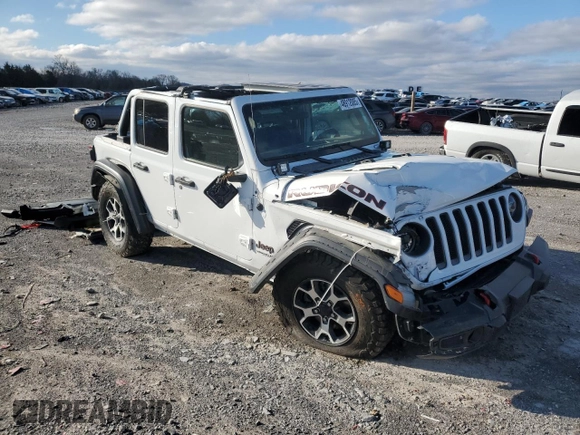 2021 Jeep Wrangler Unlimited Rubicon with VIN 1C4HJXFN6MW685250, listed as a Copart auction lot 48912085 with 48,049 mi miles and Salvage Title. Bid and sale history available at DreamBid. Image 4.