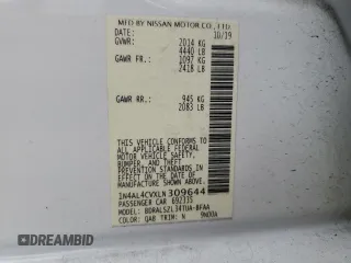 2020 Nissan Altima SR with VIN 1N4AL4CVXLN309644, listed as a Copart auction lot 43549275 with 75,653 mi miles and Salvage Title. Bid and sale history available at carsss.com. Image 13.