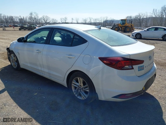 2019 Hyundai Elantra SEL with VIN 5NPD84LF2KH457710, listed as a IAAI auction lot 41800266 with 91,204 mi miles. Bid and sale history available at carsss.com. Image 3.