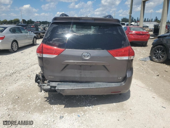 2011 Toyota Sienna LE AAS with VIN 5TDKK3DC9BS070590, listed as a Copart auction lot 50741155 with 217,271 mi miles and Salvage Title. Bid and sale history available at carsss.com. Image 6.