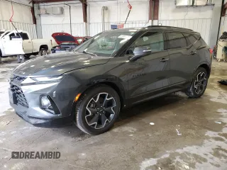 2019 Chevrolet Blazer RS with VIN 3GNKBJRS1KS662752, listed as a Copart auction lot 53801715 with 32,239 mi miles and Salvage Title. Bid and sale history available at DreamBid. Image 1.