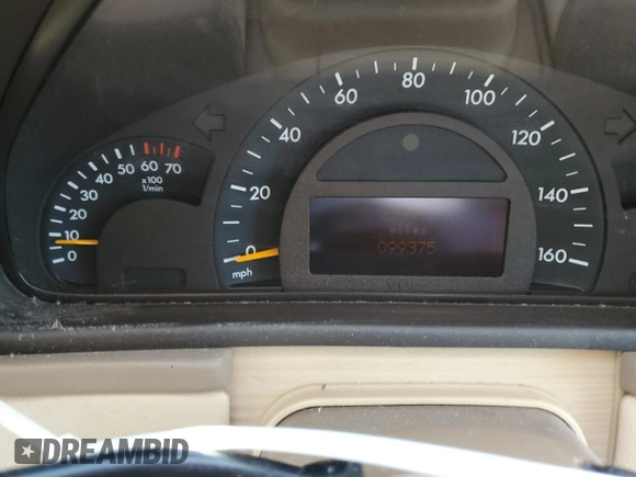 2003 Mercedes-Benz C 320 with VIN WDBRF64J53F327005, listed as a Copart auction lot 69500224 with 99,375 mi miles and Salvage Title. Bid and sale history available at DreamBid. Image 9.