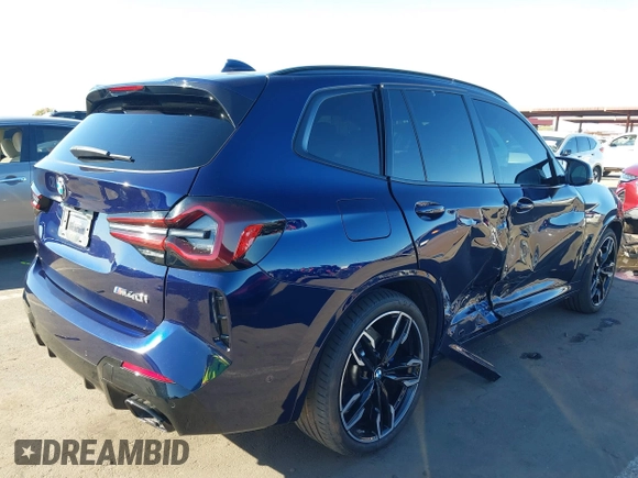 2023 BMW X3 M40i with VIN 5UX83DP08P9S91634, listed as a IAAI auction lot 41414536 with 20,832 mi miles and . Bid and sale history available at DreamBid. Image 4.