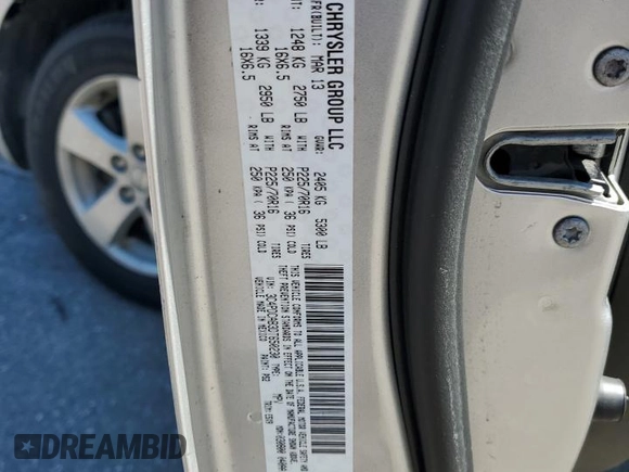 2013 Dodge Journey American Value with VIN 3C4PDCAB3DT650230, listed as a Copart auction lot 63502005 with 139,434 mi miles and Clean title. Bid and sale history available at DreamBid. Image 13.
