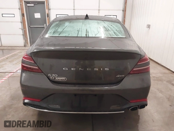 2022 Genesis G70 2.0T with VIN KMTG34TA3NU099724, listed as a IAAI auction lot 41384087 with 46,041 mi miles. Bid and sale history available at carsss.com. Image 16.