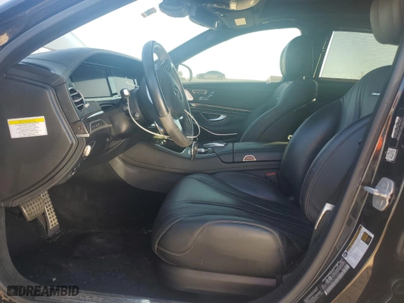 2015 Mercedes-Benz S-Class S 63 AMG with VIN WDDUG7JB2FA070548, listed as a Copart auction lot 81078264 with 33,880 mi miles and Salvage Title. Bid and sale history available at carsss.com. Image 7.
