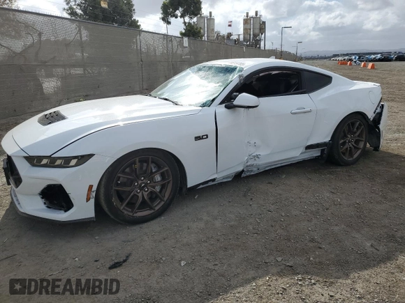 2024 Ford Mustang GT with VIN 1FA6P8CF4R5431239, listed as a Copart auction lot 44819705 with 0 mi miles and Salvage Title. Bid and sale history available at carsss.com. Image 1.