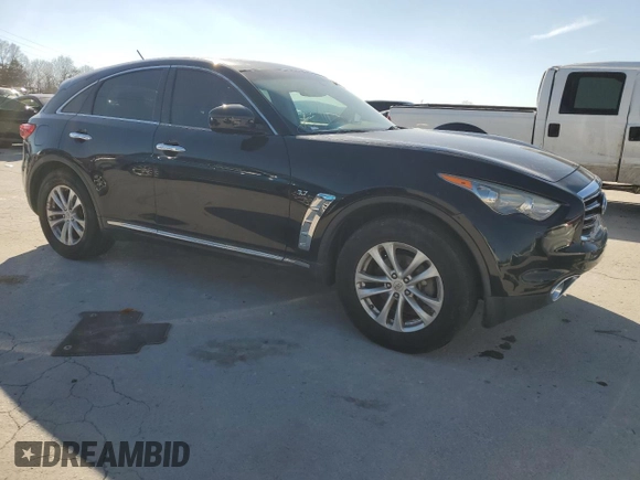 2016 Infiniti QX70 with VIN JN8CS1MU2GM670540, listed as a Copart auction lot 48196665 with Not Provided miles and Salvage Title. Bid and sale history available at DreamBid. Image 4.