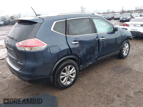 2016 Nissan Rogue SV with VIN KNMAT2MVXGP639517, listed as a IAAI auction lot 41083380 with 92,510 mi miles and . Bid and sale history available at carsss.com. Image 4.