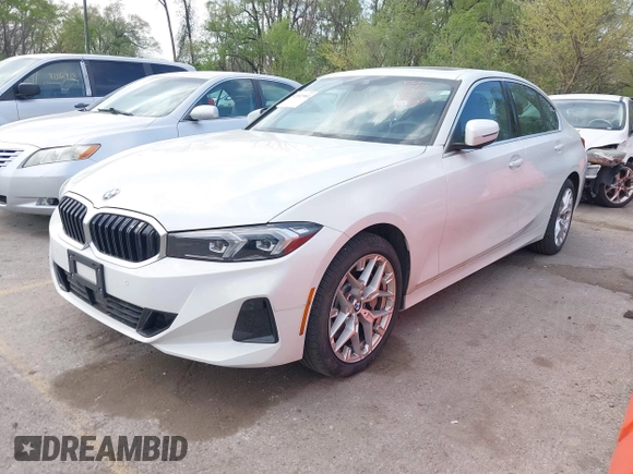 2025 BMW 3 Series 330i xDrive with VIN 3MW89CW00S8F11845, listed as a IAAI auction lot 42052983 with 4,879 mi miles. Bid and sale history available at carsss.com. Image 17.