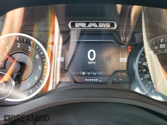 2019 Ram 1500 Big Horn with VIN 1C6SRFFT1KN856276, listed as a Copart auction lot 77247224 with 62,049 mi miles and Salvage title. Bid and sale history available at DreamBid. Image 9.