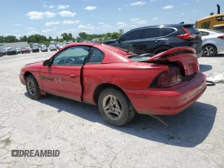 1997 Ford Mustang with VIN 1FALP4046VF167444, listed as a Copart auction lot 56124124 with 148,076 mi miles and Salvage Title. Bid and sale history available at carsss.com. Image 2.