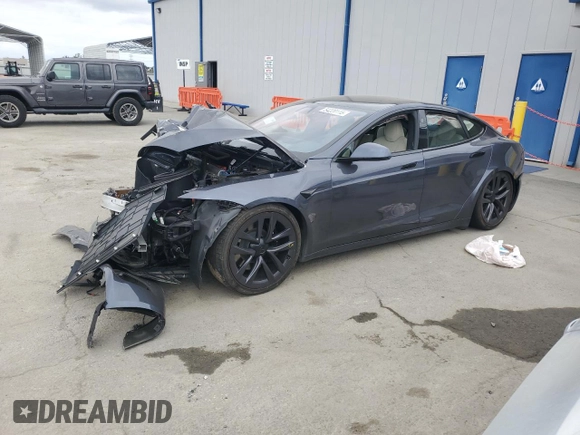 2022 Tesla Model S with VIN 5YJSA1E5XNF474238, listed as a Copart auction lot 54220115 with Not provided miles and Salvage title. Bid and sale history available at DreamBid. Image 1.