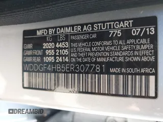 2014 Mercedes-Benz C 250 Sport with VIN WDDGF4HB5ER307781, listed as a IAAI auction lot 42223138 with 186,457 mi miles and . Bid and sale history available at DreamBid. Image 9.