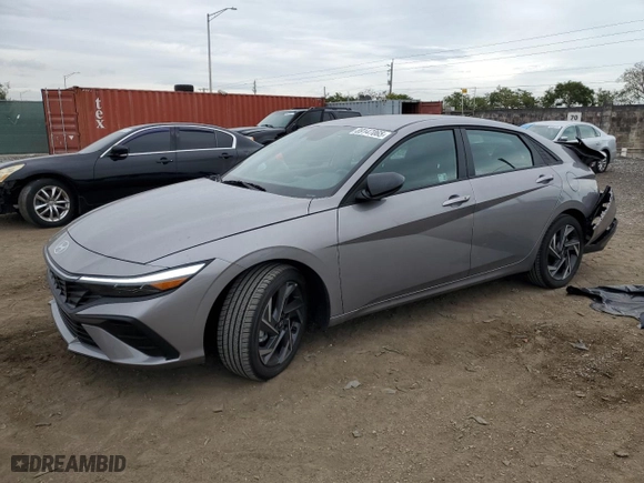 2025 Hyundai Elantra SEL Sport with VIN KMHLM4DGXSU893186, listed as a Copart auction lot 89147065 with 205 mi miles and Salvage Title. Bid and sale history available at carsss.com. Image 1.
