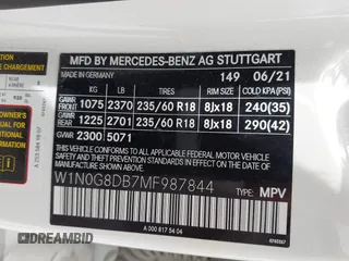 2021 Mercedes-Benz GLC 300 z VIN W1N0G8DB7MF987844, wystawiony jako IAAI lot #42460202 z przebiegiem 39 784 mil mil oraz . Historia ofert i sprzedaży dostępna na DreamBid. Obrazek 9.