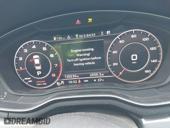 2017 Audi A4 Premium Plus with VIN WAUENAF42HN008961, listed as a IAAI auction lot 41701211 with 130,236 mi miles. Bid and sale history available at carsss.com. Image 7.