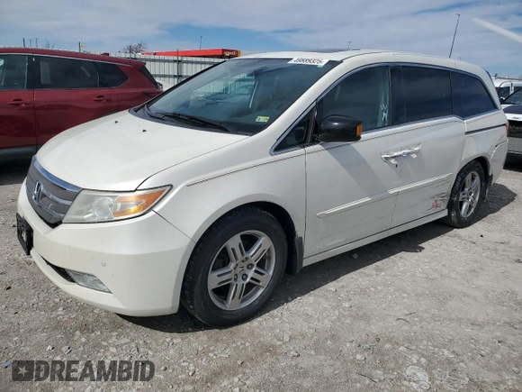 2013 Honda Odyssey Touring with VIN 5FNRL5H9XDB064035, listed as a Copart auction lot 49889325 with 153,041 mi miles and Salvage Title. Bid and sale history available at carsss.com. Image 1.