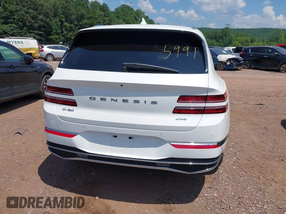 2025 Genesis GV80 Standard with VIN KMUHFESB8SU267537, listed as a IAAI auction lot 42665736 with 9,404 mi miles and . Bid and sale history available at DreamBid. Image 16.