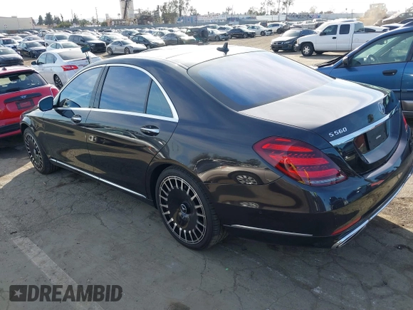2018 Mercedes-Benz S 560 with VIN WDDUG8DB0JA385097, listed as a IAAI auction lot 41384874 with 76,423 mi miles and . Bid and sale history available at carsss.com. Image 3.