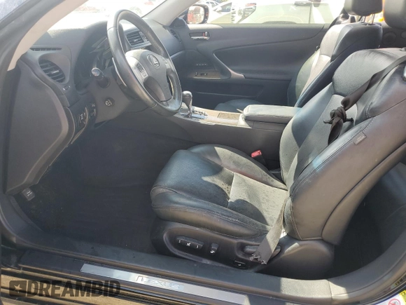 2012 Lexus IS 350 C with VIN JTHFE2C22C2508708, listed as a Copart auction lot 74030524 with Not provided miles and Non repairable. Bid and sale history available at DreamBid. Image 7.